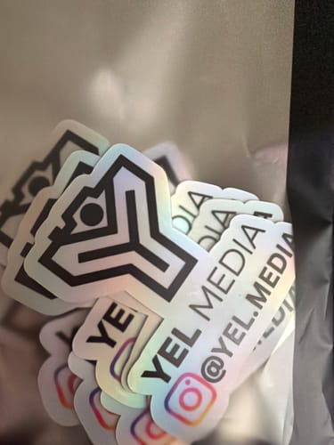 Customer photo review of 100 2.5" Custom Holographic Stickers