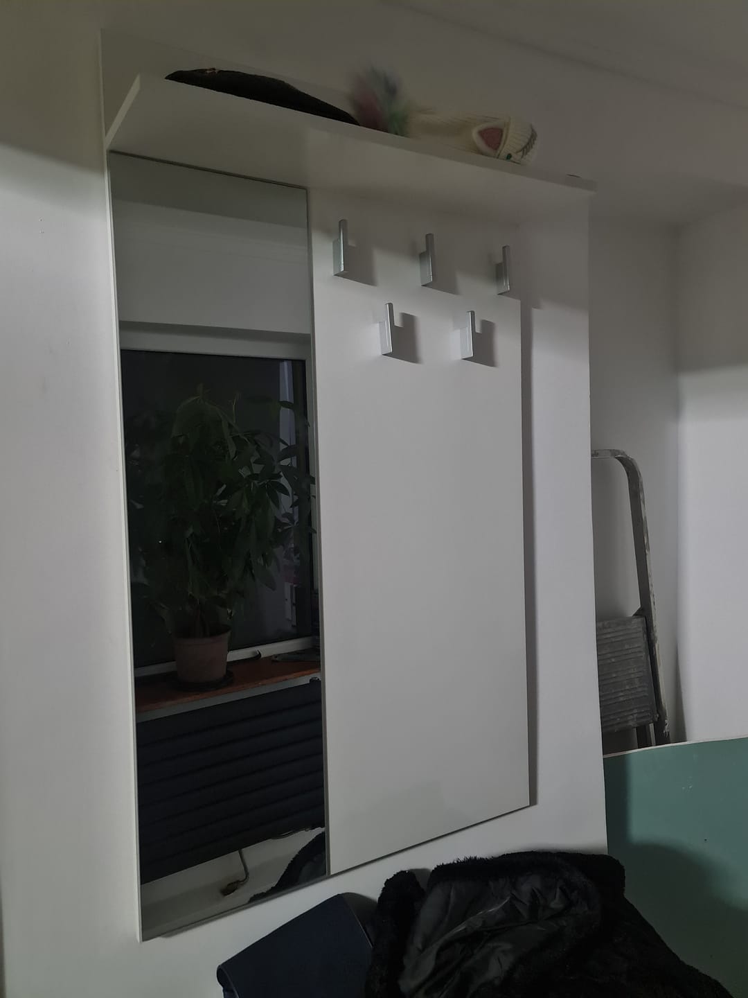 Customer photo review of Cuier de perete cu oglinda LIMA PR-1, alb, PAL laminat, 70x20x120 cm