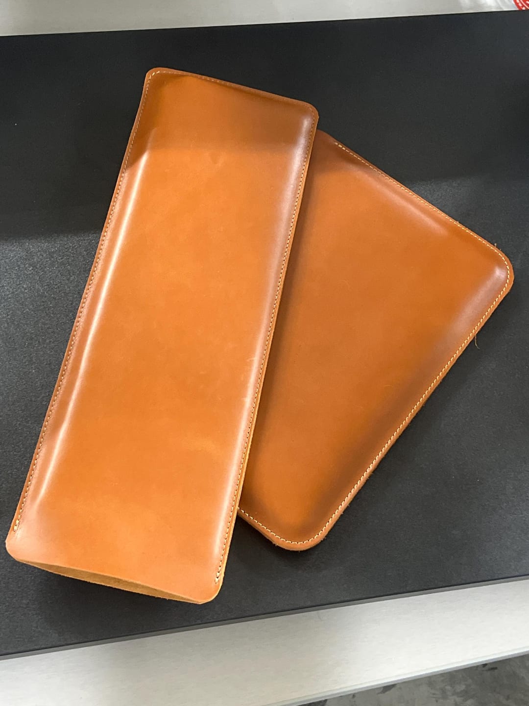 Customer photo review of Distressed Leather Keyboard Sleeve, Handmade Apple Keyboard Slim Case, Numeric Keyboard Sleeve, Apple Keyboard Touch ID Cover