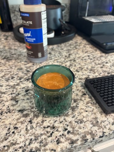 Customer photo review of FLUR Espresso Glasses
