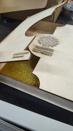 Customer photo review of Wooden photo box laser cut svg file