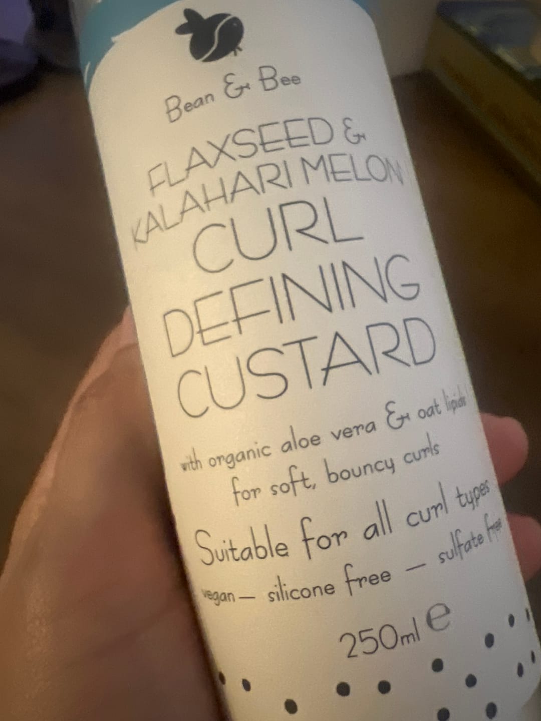 Customer photo review of Flaxseed & Kalahari Melon Curl Defining Custard