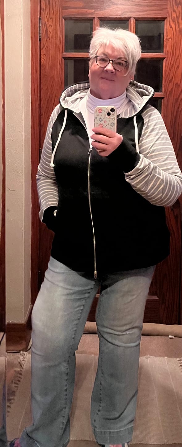 Customer photo review of Varsity Black Full Zip