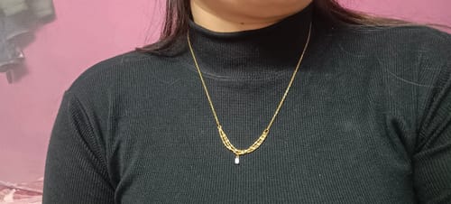 Customer photo review of Vintage Vibe Gold Necklace