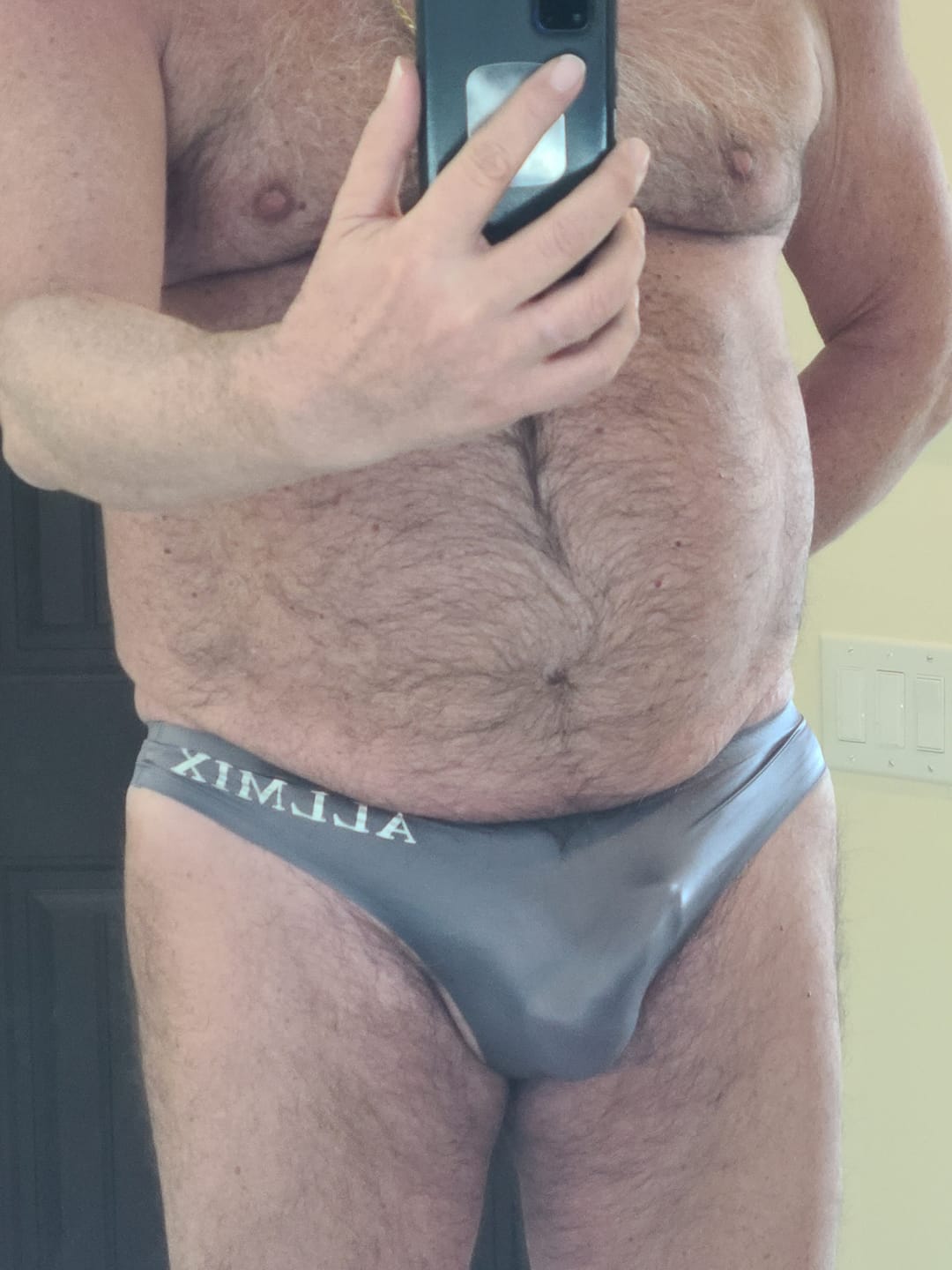 Customer photo review of Men's Wrinkled Light Breathable Low Waist Bikini Underwear