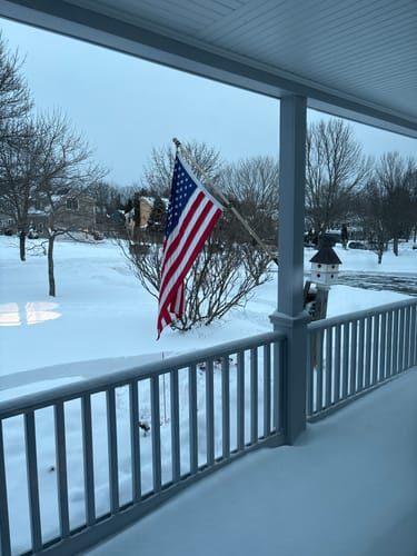 Customer photo review of Non-Tangle Flagpole Spinners