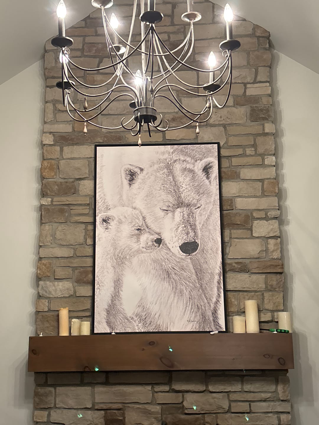 Customer photo review of Polar Bear with cub illustration - "Social Animal" Collection