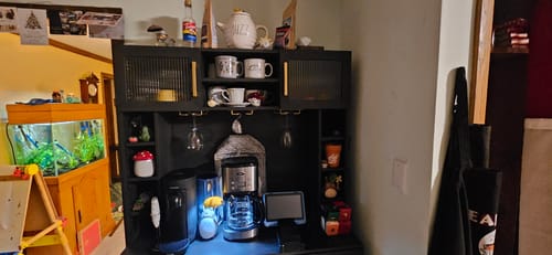 Customer photo review of Colemen 72" Tall Coffee and Wine Bar Cabinet