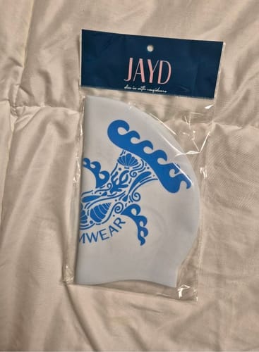 Customer photo review of JAYD Swim Cap || Hammer the Waves