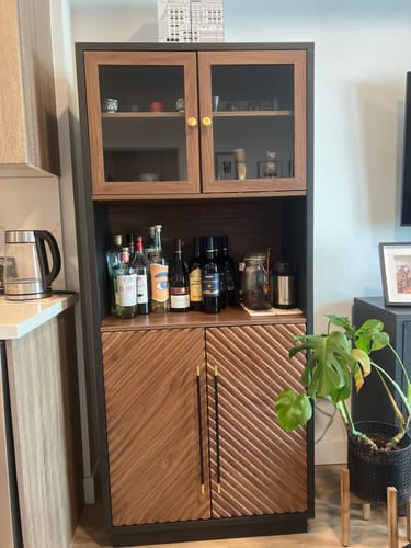 Customer photo review of 69" Tall Kitchen Pantry Hutch Cabinet