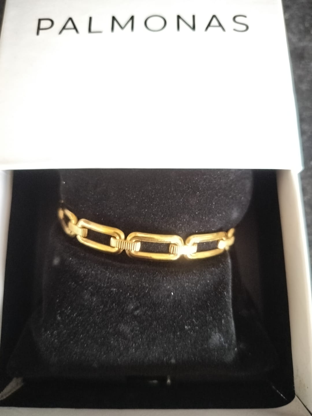 Customer photo review of Minimalist Gold Link Bracelet