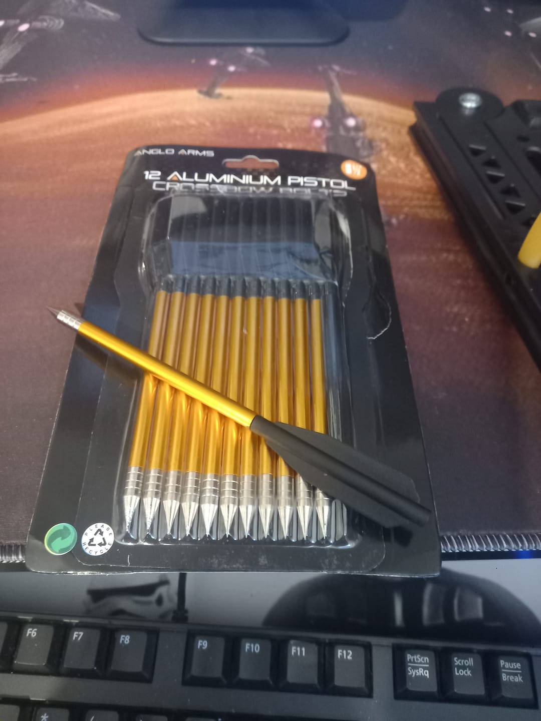 Customer photo review of Crossbow Aluminium Bolts Pack of 12