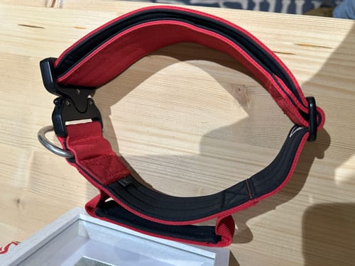 Customer photo review of 5cm Combat® Collar | With Handle & Secure Clip - Red