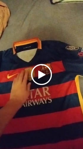 Customer video review of 2015-2016 Maillot Barcelone Domicile Rétro