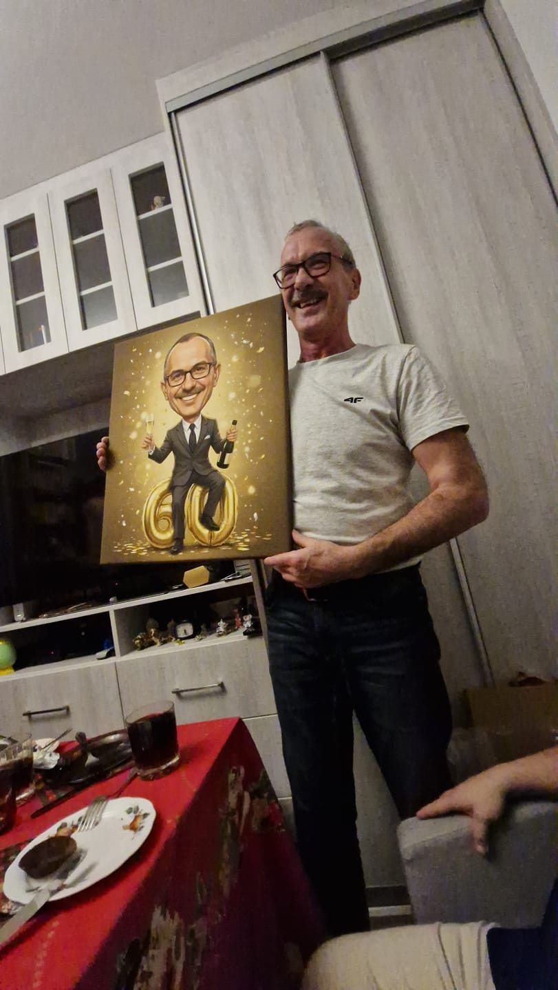 Customer photo review of Karykatura ze zdjęcia – Urodzinowa #2