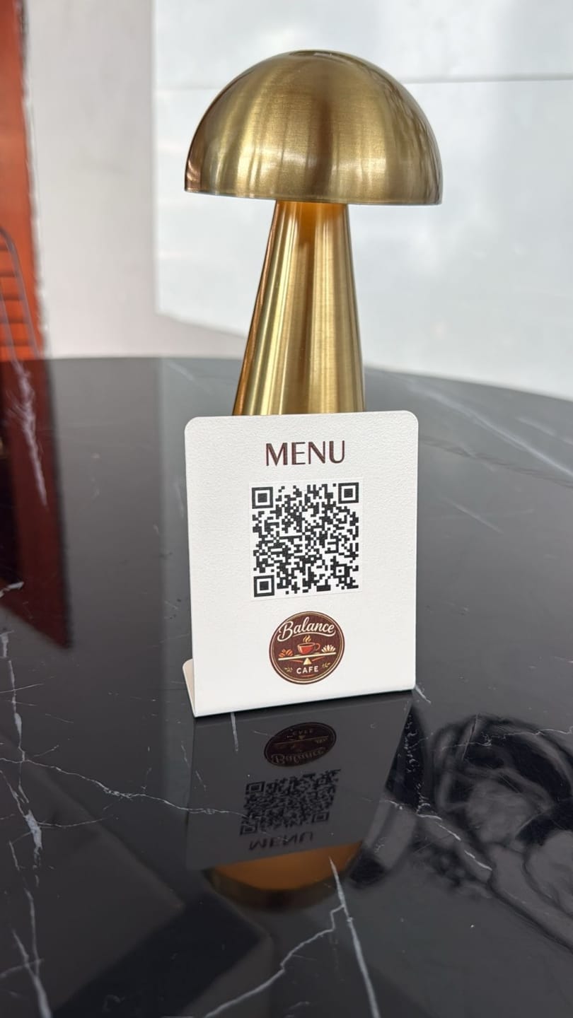 Customer photo review of Metal QR Menü Standı