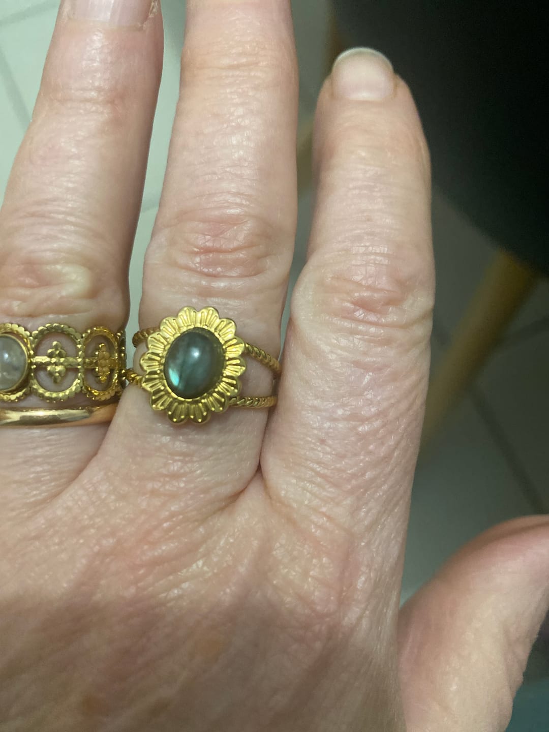 Customer photo review of Bague "Chloris" - Labradorite