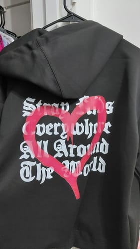 Customer photo review of KPOP Stay World Tour Dominate: celebrATE Printed Zip Up Hoodie
