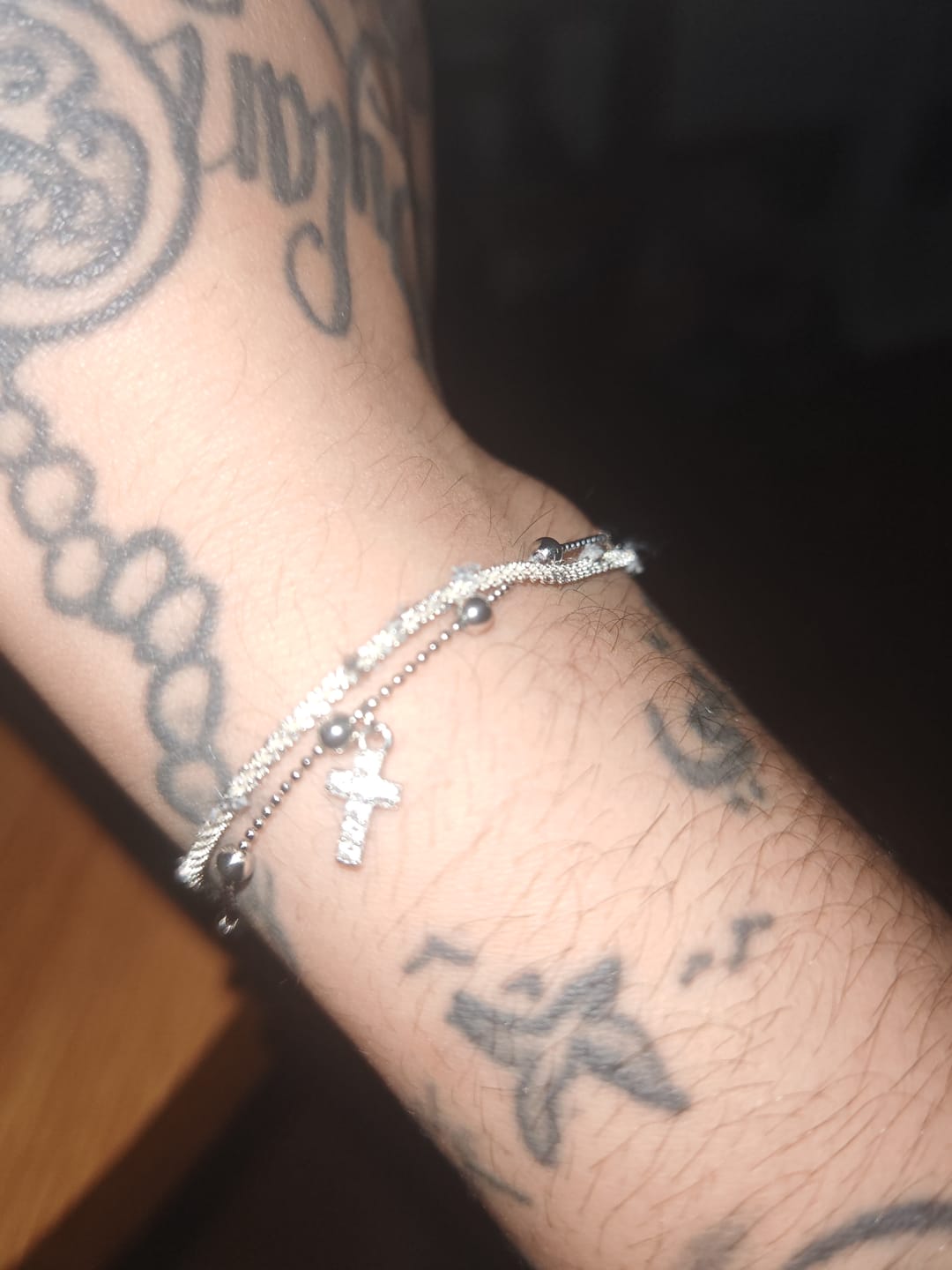 Customer photo review of Bracelet Croix Éclat Céleste