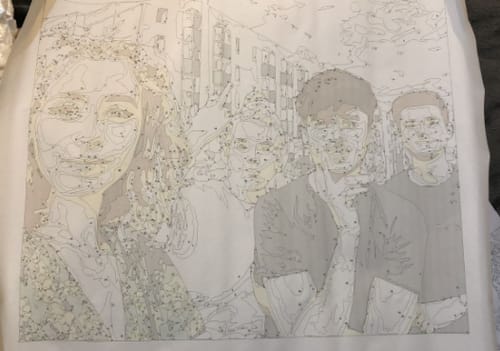 Customer photo review of Custom Portrait Paint By Numbers