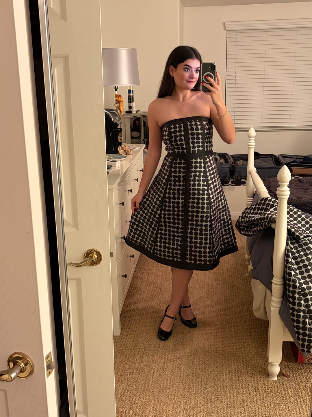 Customer photo review of LILA dress Black Dots