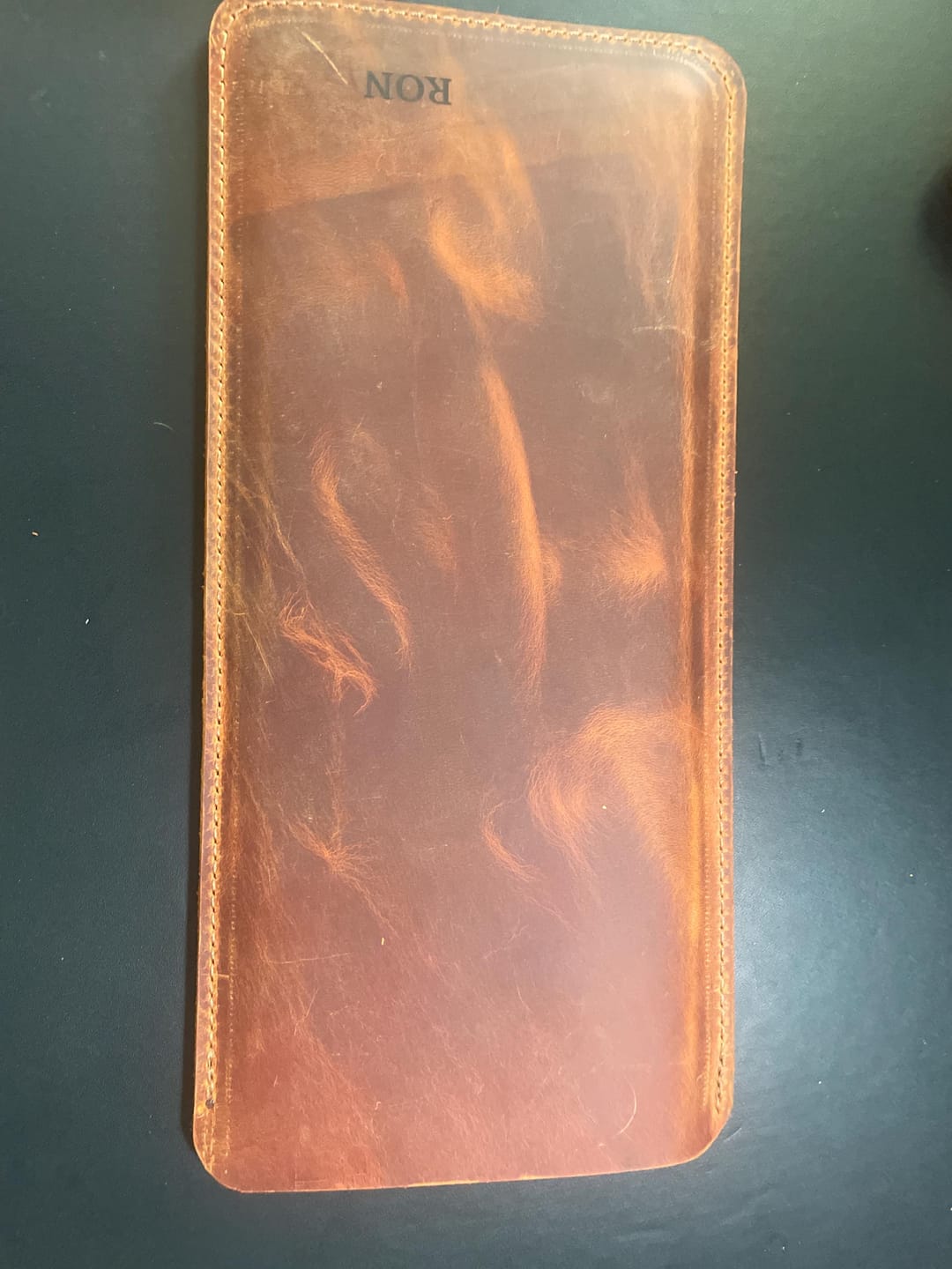 Customer photo review of Distressed Leather Keyboard Sleeve, Handmade Apple Keyboard Slim Case, Numeric Keyboard Sleeve, Apple Keyboard Touch ID Cover