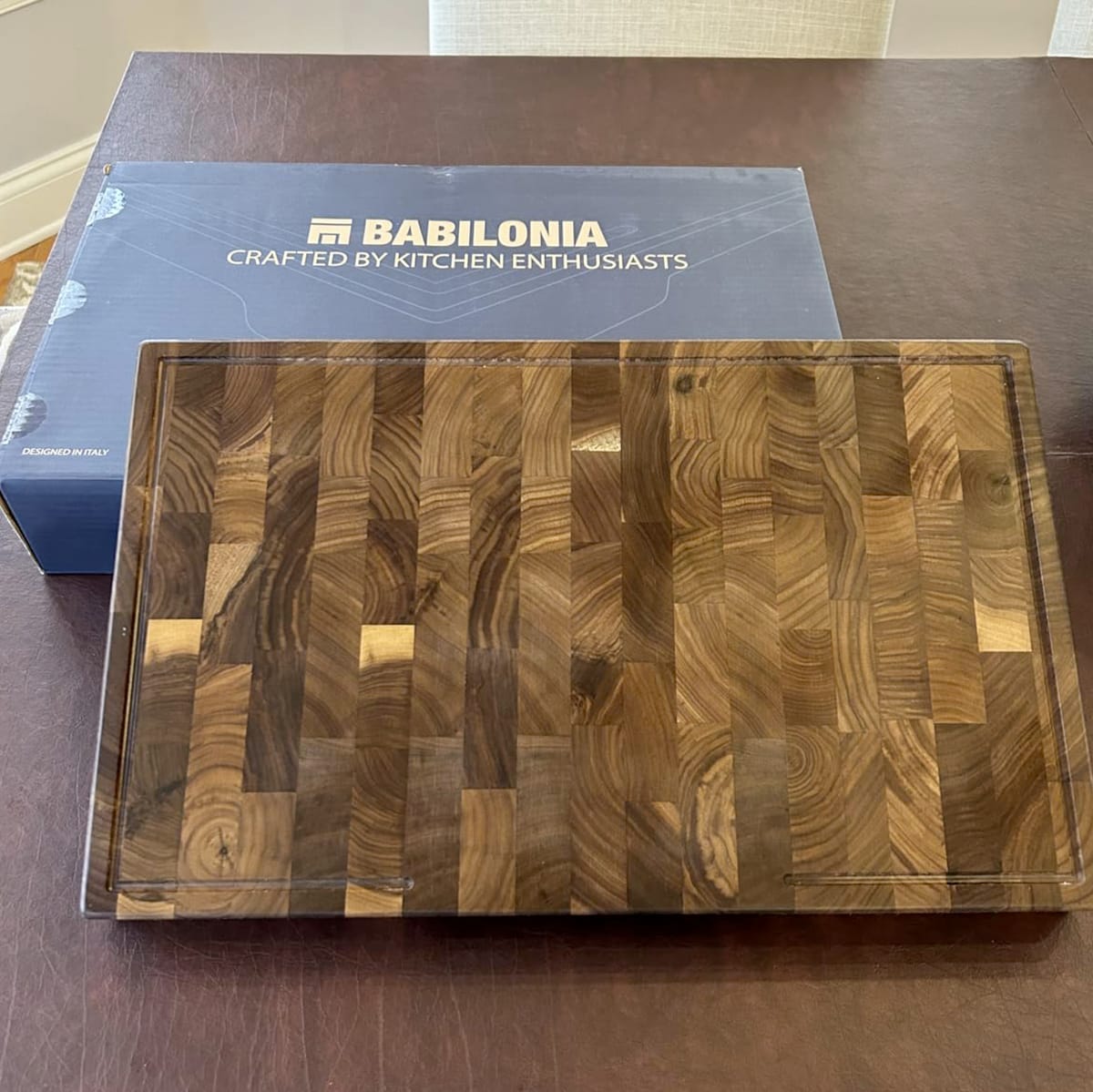 Customer photo review of American Black Walnut Wood - End Grain - Oil & Plate Included