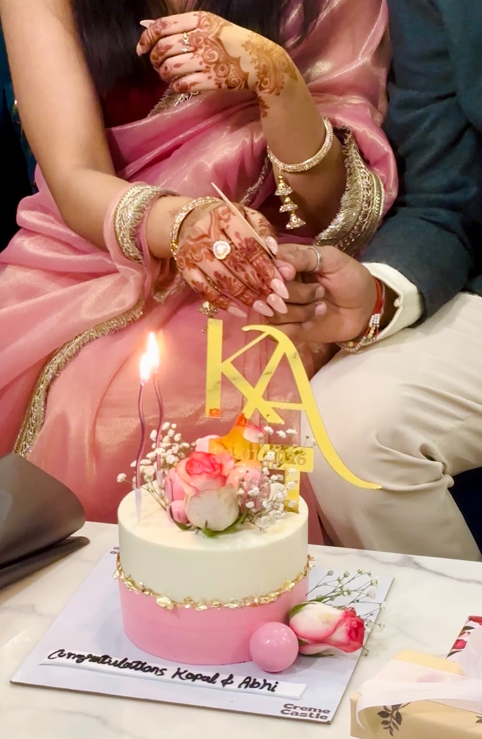 Customer photo review of Pretty Rosy Cake