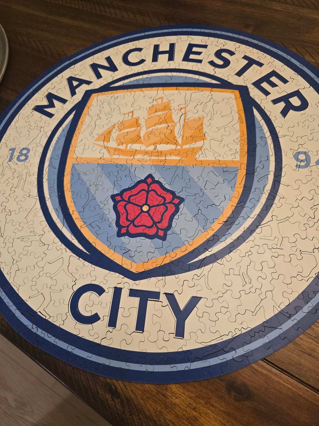 Customer photo review of Manchester City FC® Logo - Wooden Puzzle