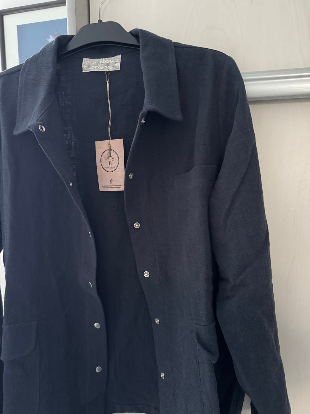 Customer photo review of Veste Véga - lin stone wash marine