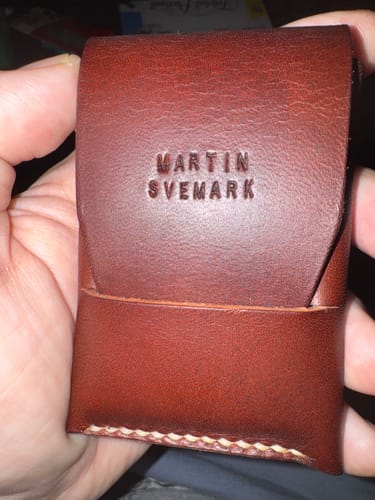 Customer photo review of Slimmad plånbok i äkta läder