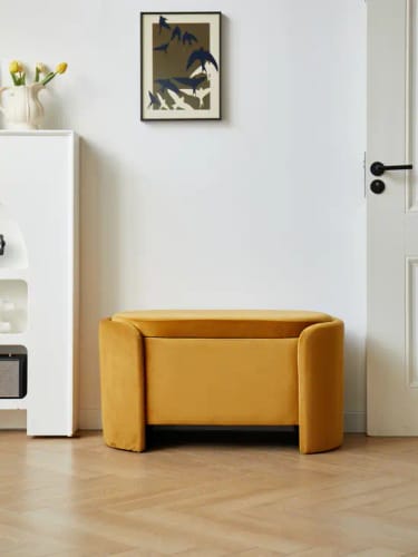 Customer photo review of FLOKKE - Pouf en bouclettes terracotta style scandinave