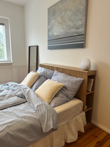 Customer photo review of ESLOV - Tête de lit 160 en bois avec rangements