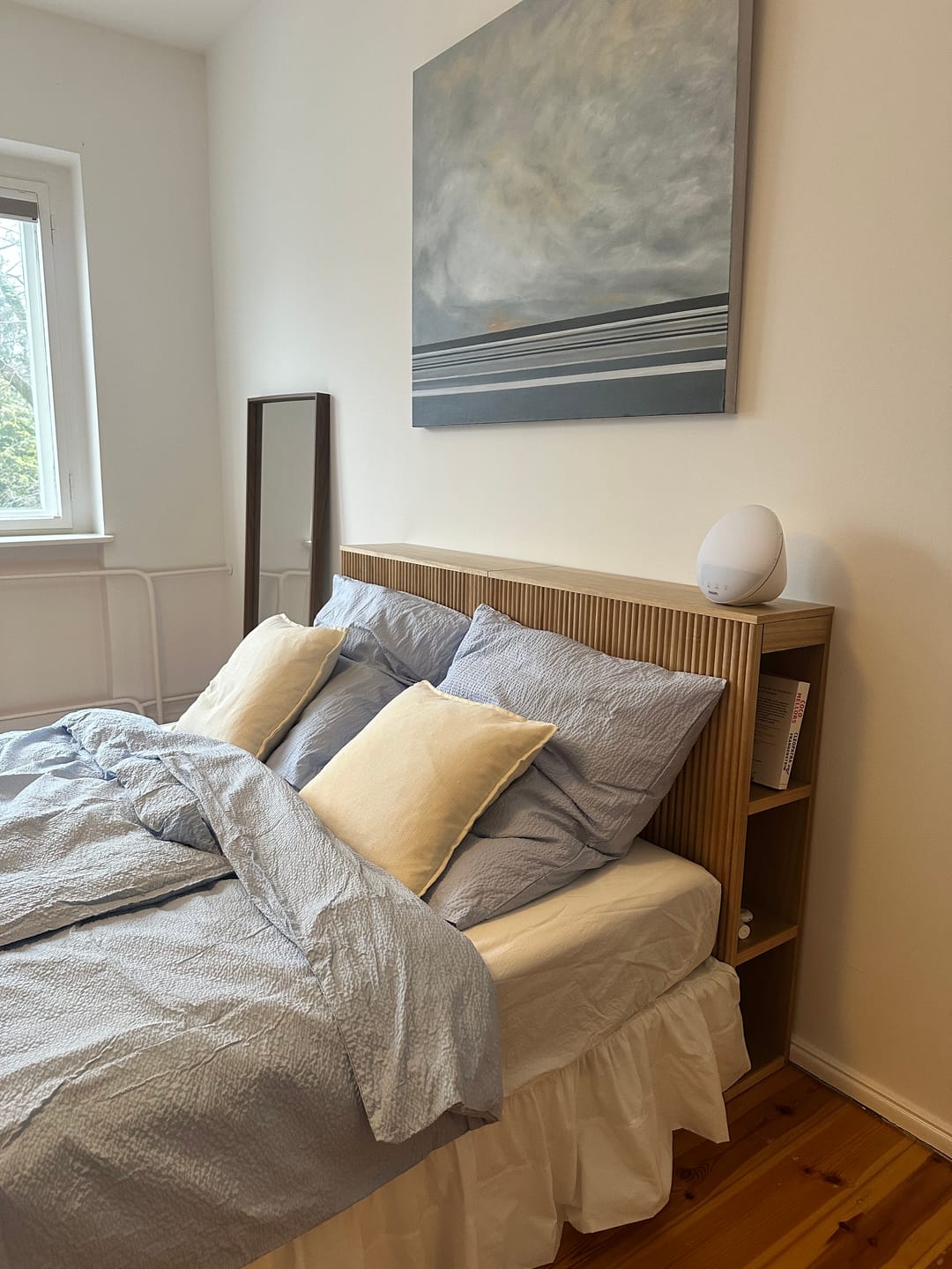 Customer photo review of ESLOV - Tête de lit 160 en bois avec rangements