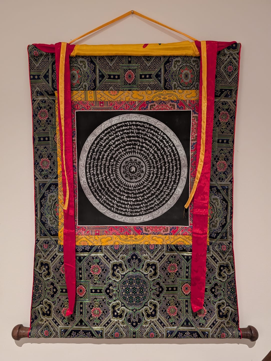 Customer photo review of Mantra Mandala Thangka | Meditation and Spiritual Healing