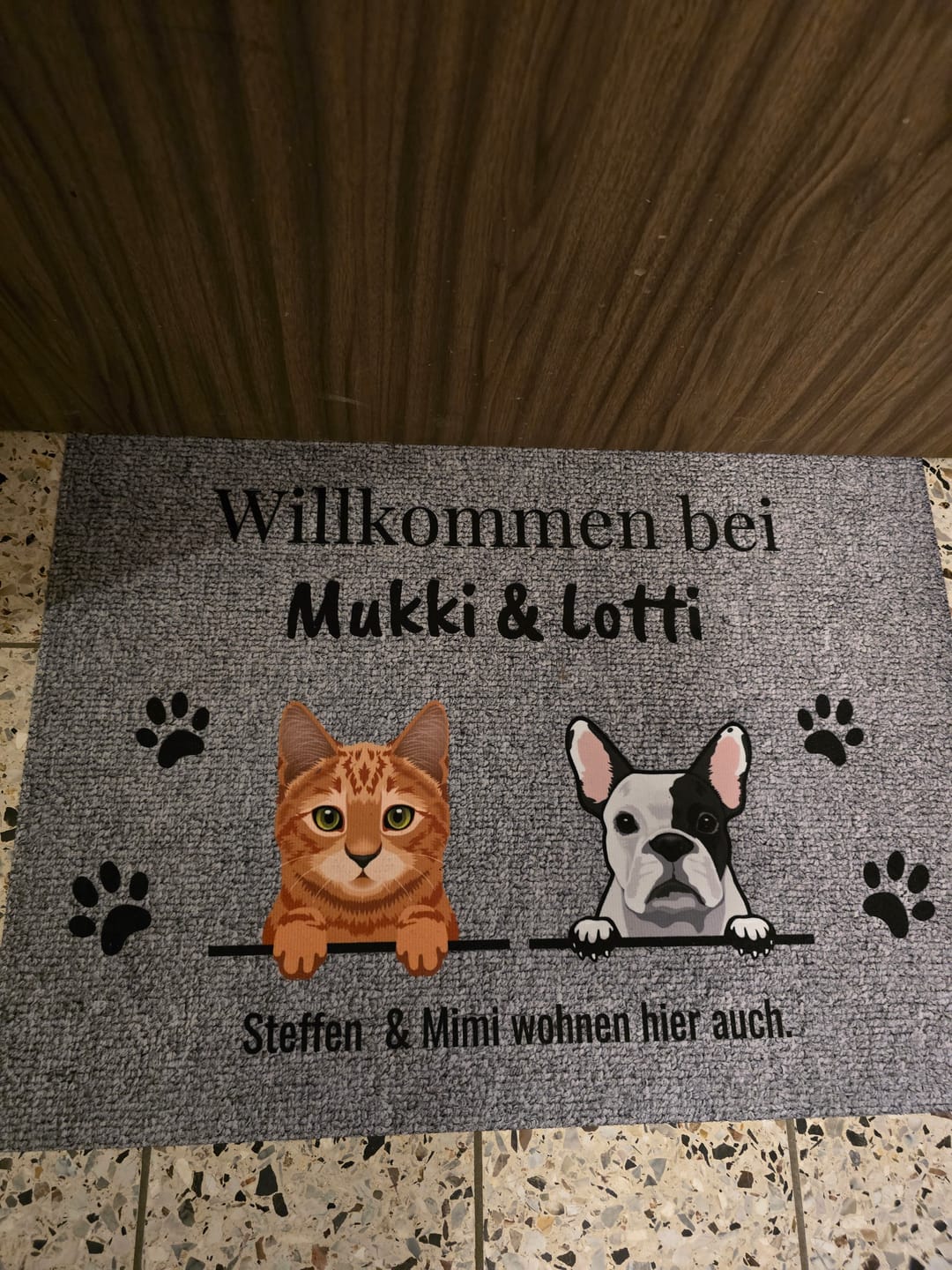Customer photo review of Willkommen bei - Individuelle Fußmatte