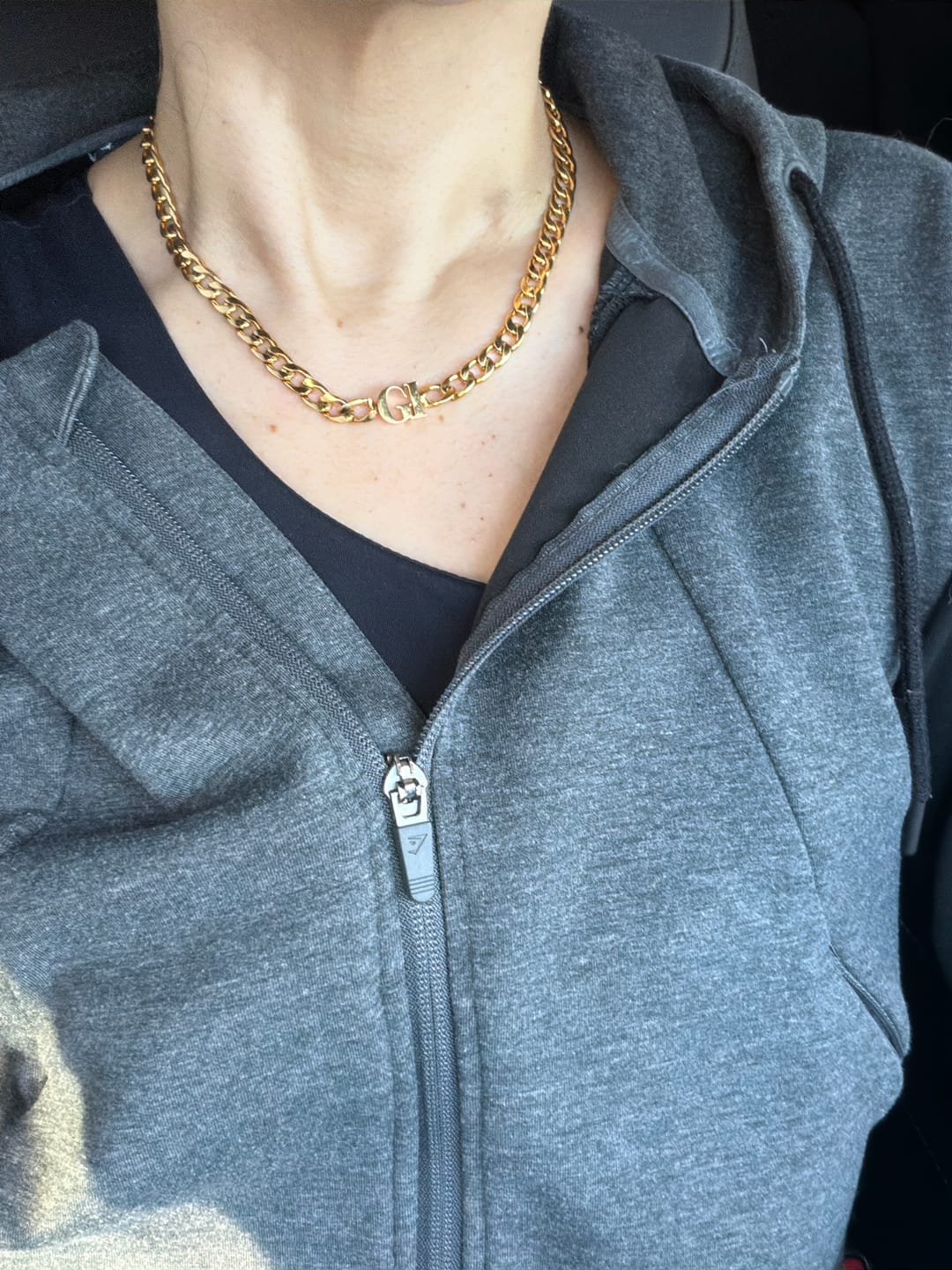 Customer photo review of Initial Choker Necklace
