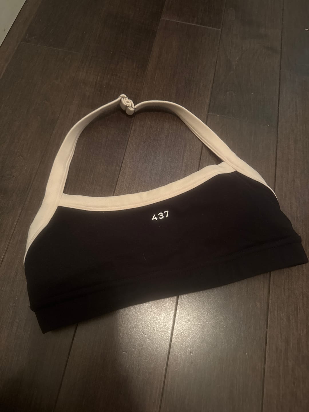 Customer photo review of The Halter Bra / Black-Cream