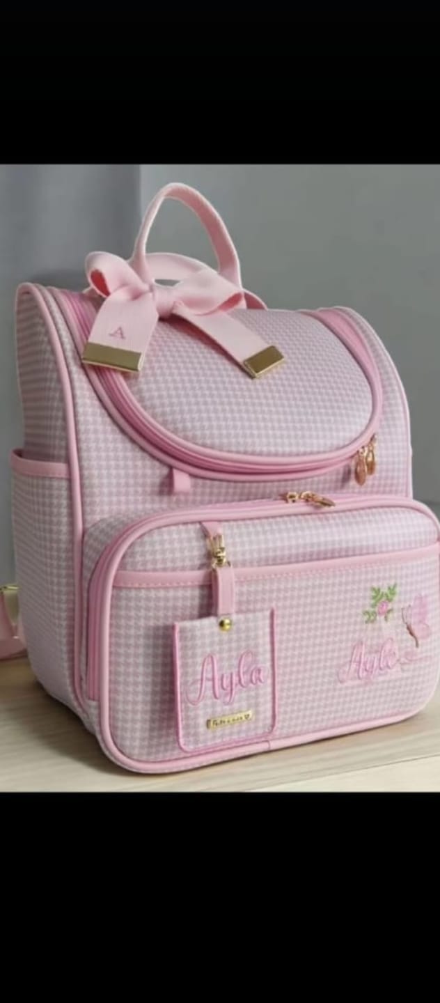 Customer photo review of SINTETICO PIED DE POULE 0.8MM FUNDO MALHA COR ROSA BEBE / BRANCO