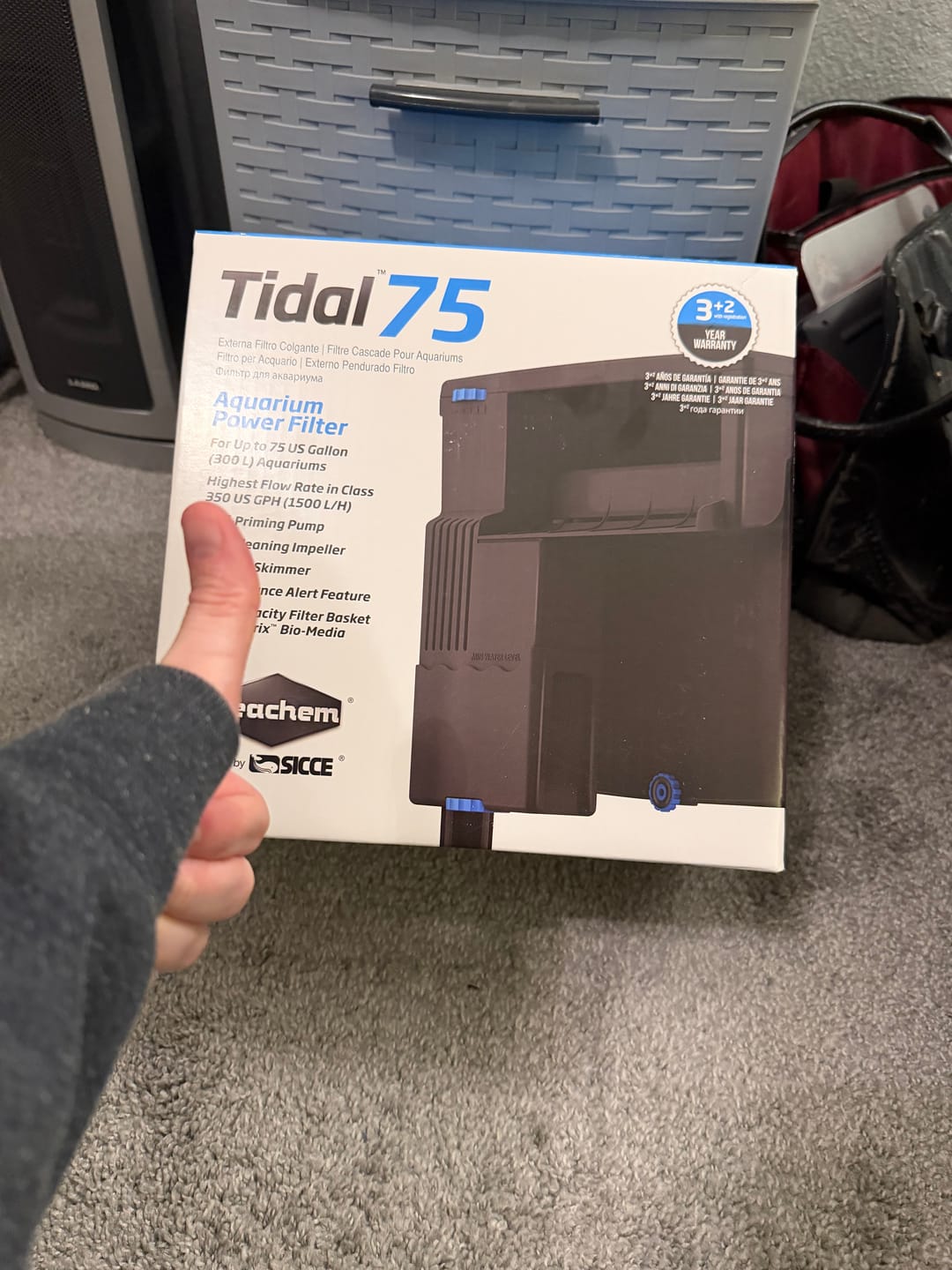 Customer photo review of Tidal Power Filters From Seachem/Sicce