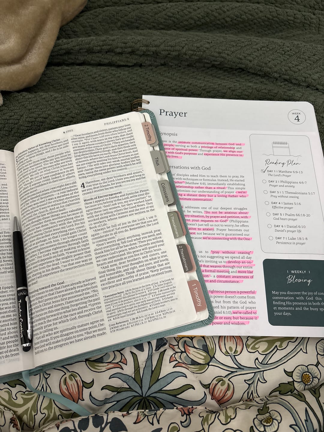 Customer photo review of The Bible In A Year: A 52-Week Journey Through God's Word