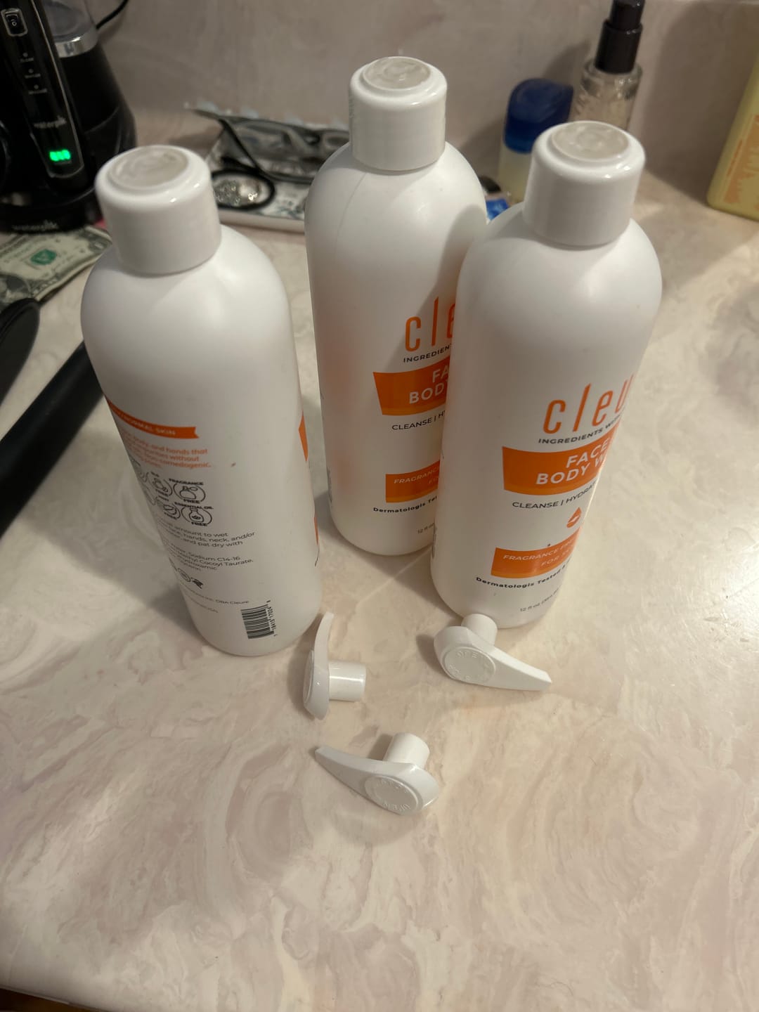 Customer photo review of Face & Body Wash - Oily Skin, SLS Free (12 oz)