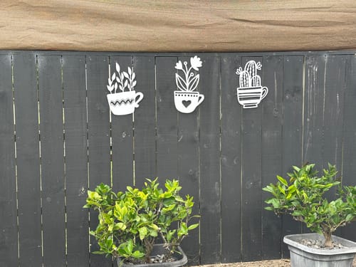 Customer photo review of Plant Teacups Wall Art Set