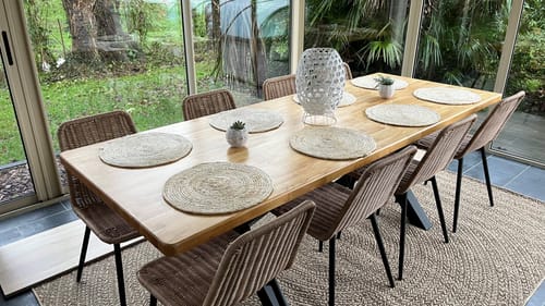 Customer photo review of BANGKOK - Lot de 4 chaises en métal et fibres