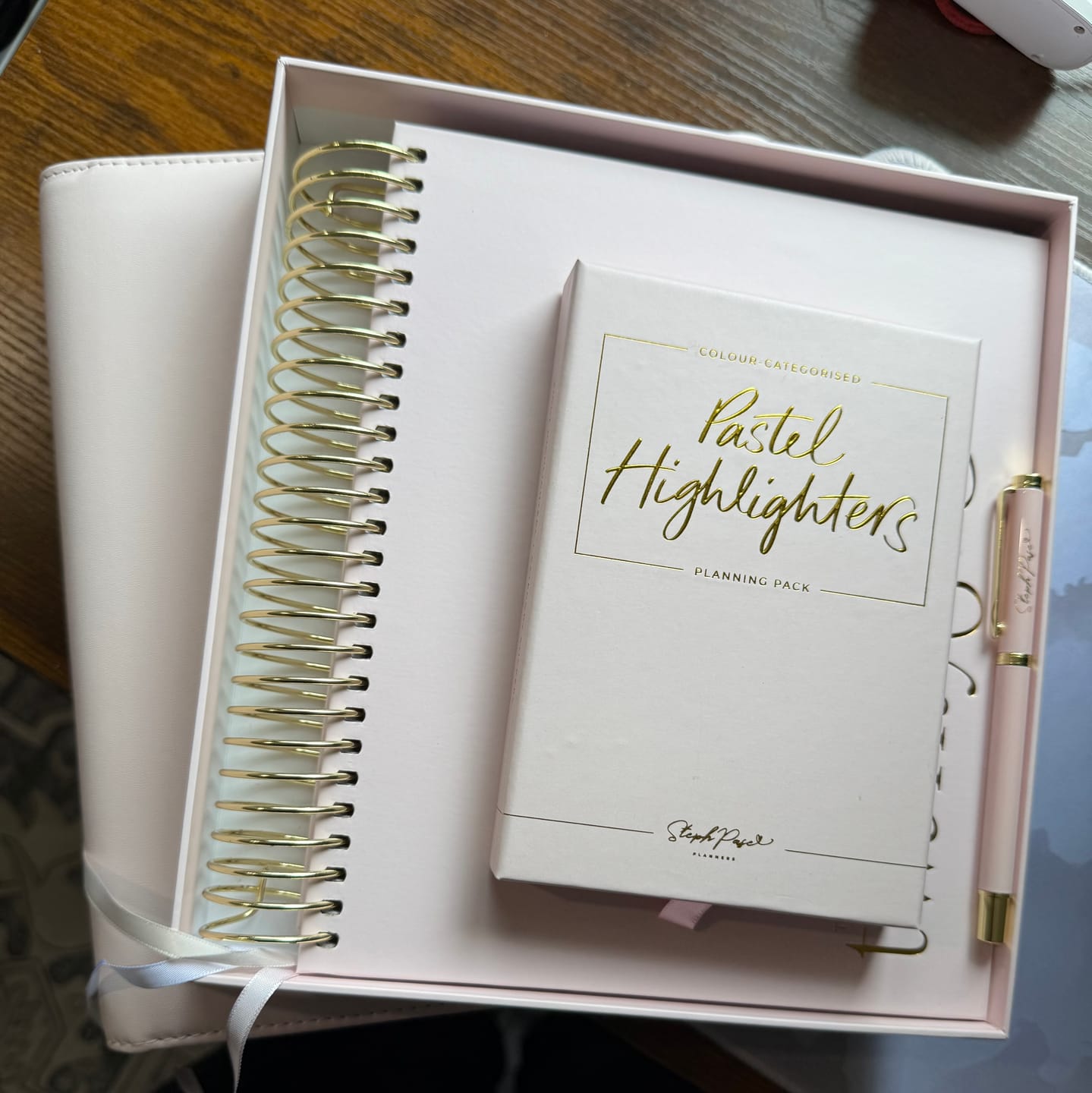 Customer photo review of 2026 Signature Planner - Blush + Yellow Gold