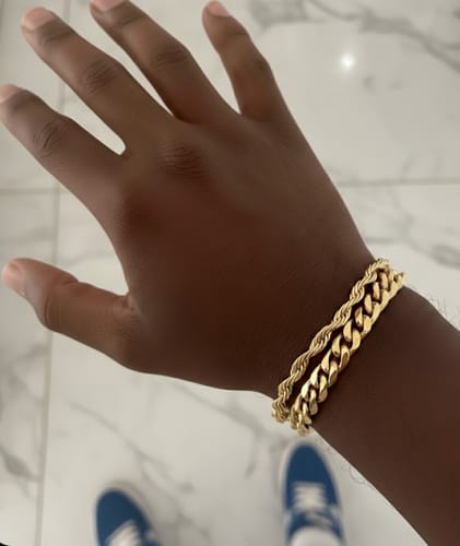 Customer photo review of Cuban Bracelet 8MM (Gold)