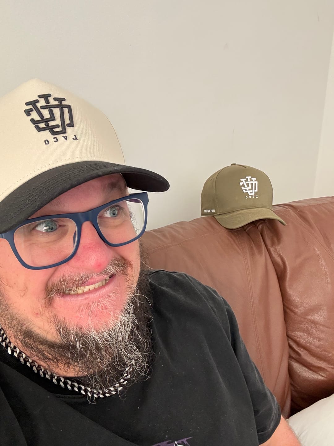 Customer photo review of ULTRA FIT Khaki White A-Frame Snapback