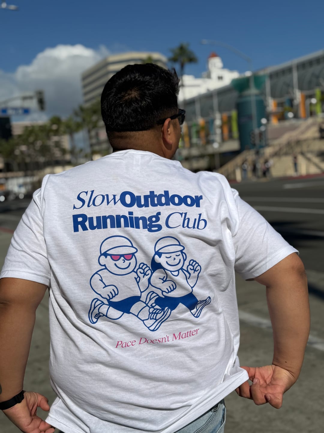 Customer photo review of Slow Outdoor Running Club - Graphic Tee