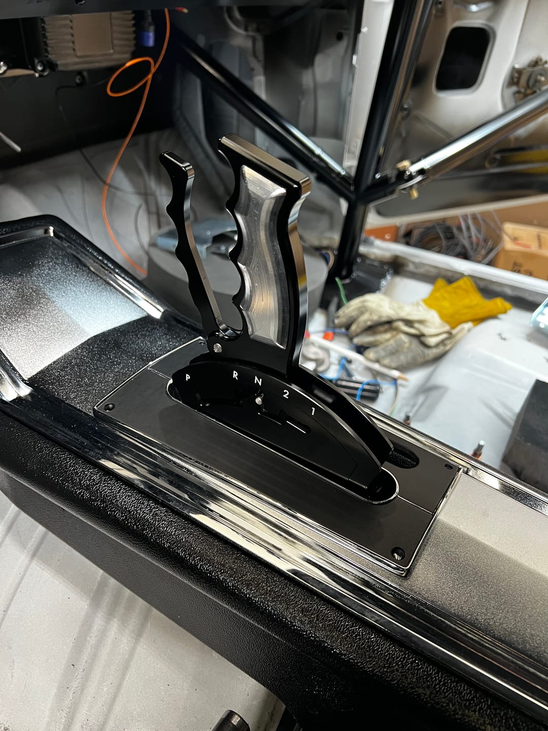 Customer photo review of Powerglide Operator Series Billet Shifter Front Exit Cable
