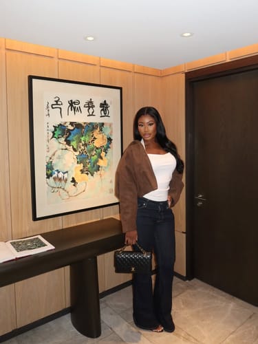 Customer photo review of Loose Body Wave 13x4 Swiss HD Lace Frontal Wig 180% Density